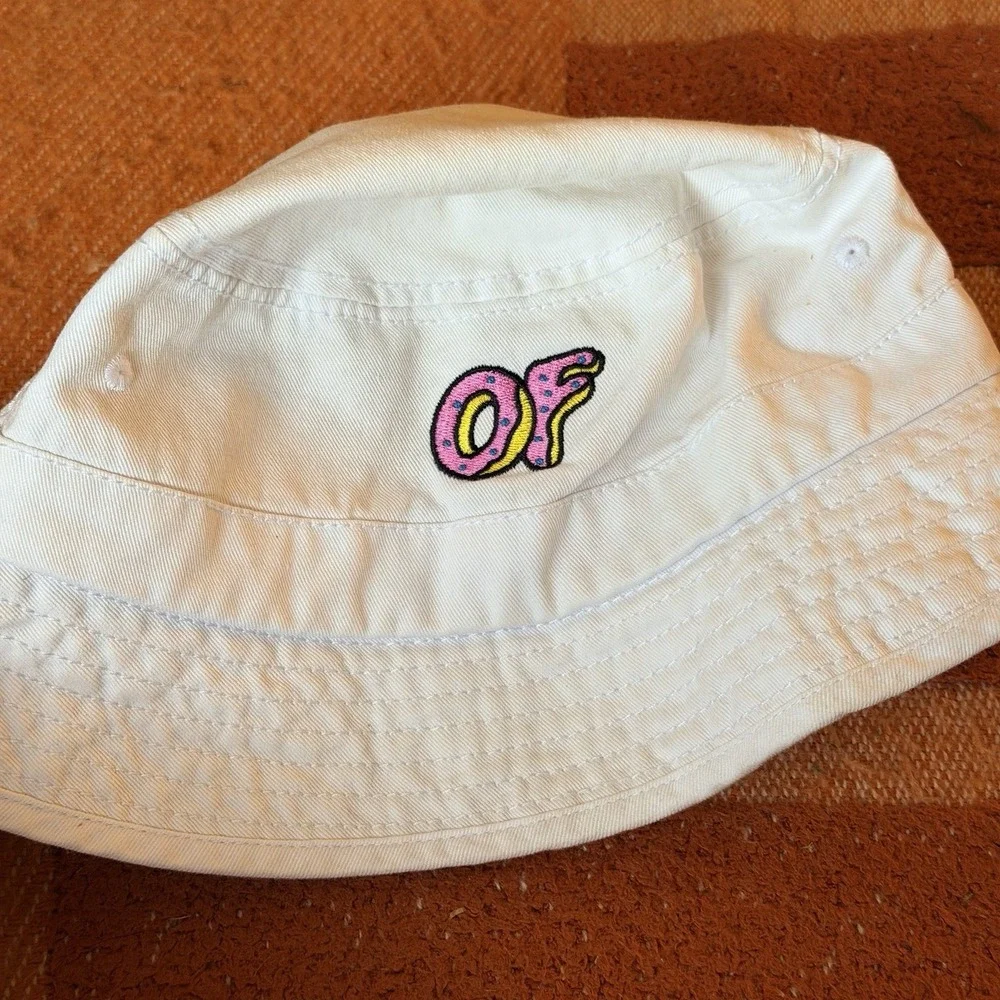 Odd Future Pink Donut White Bucket Hat OFWGKTA Tyler The Creator Golf Wang